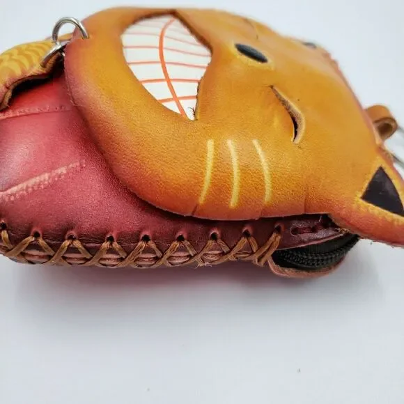 Lucky Cat Coin Purse Leather Maneki Neko Wallet Keychain Fish Charm - Picture 7 of 14